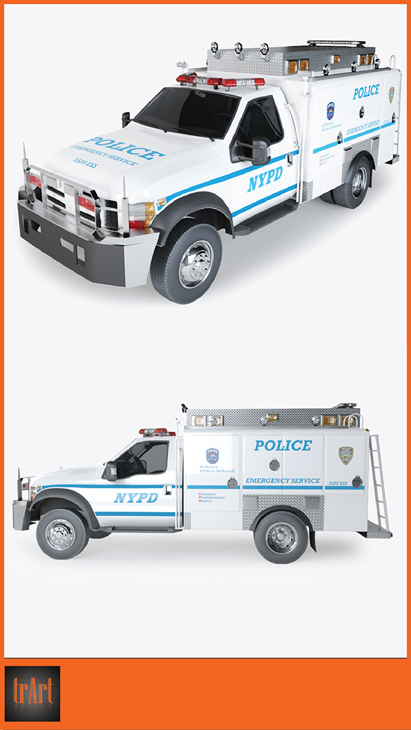 Police Radio Truck - 3Docean 6753526