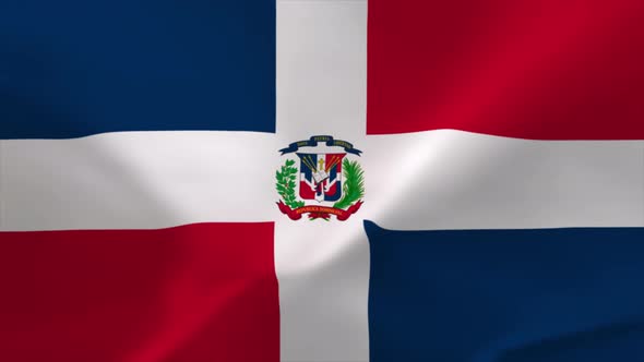 Dominican Republic Waving Flag 4K Moving Wallpaper Background alt