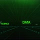 Background with Flight through Virtual Space with Green Signs - VideoHive Item for Sale