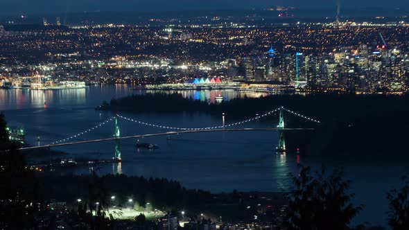 Vancouver city night timelapse