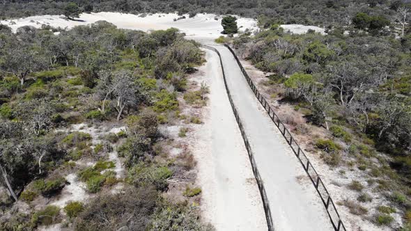 Aerial View of a Rural Walk Path in Australia