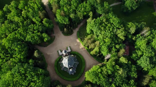 Aerial view of the old Schwarzemberg tomb (nominated for the UNESCO World Heritage List) of one of t alt