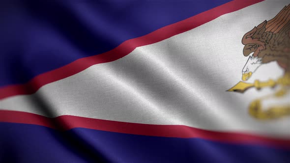 America Samoa Flag Angle