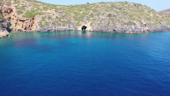 Aerial View of Kalydon Island, Crete, Greece