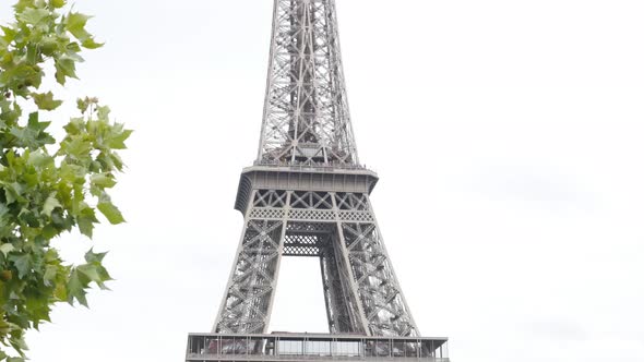 World famous Eiffel tower symbol of Paris and France 4K 3840X2160p UltraHD footage - Famous Eiffel t