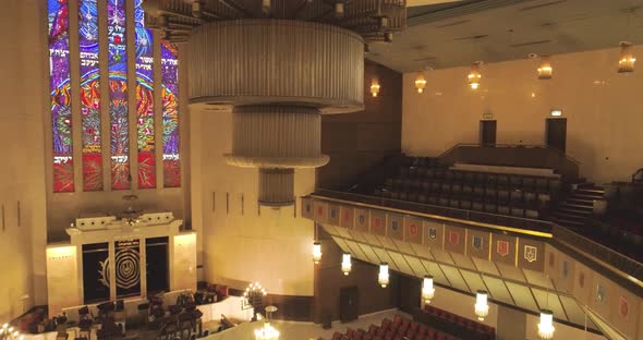Aerial view of Jerusalem great synagogue, Israel. alt