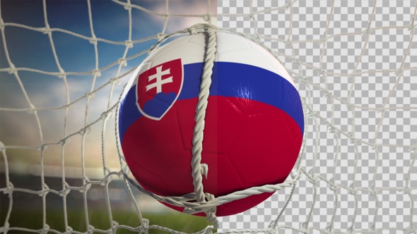 Soccer Ball Scoring Goal Day Frontal - Slovakia