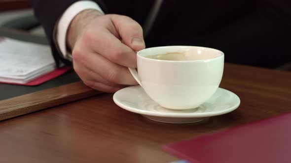 Close Up Frame Of A Coffee Mug