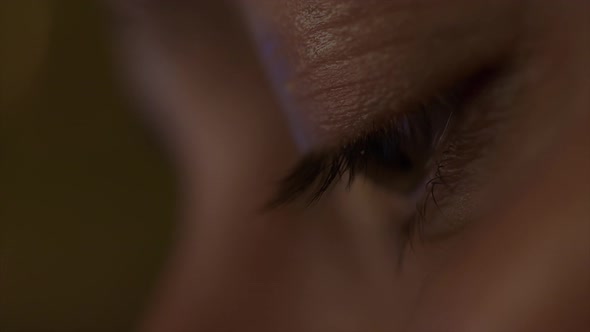 Macro Closeup of the Eye Cornea Pupil