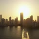Beautiful Sunset Over Modern Skyscrapers Business Apartments Hotels Aerial View - VideoHive Item for Sale