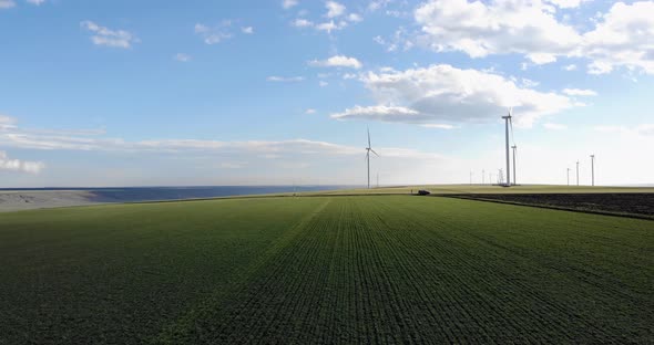 Low aerial towards Wind Turbines alt