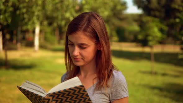 Portrait Student Holding Book City Lifestyle