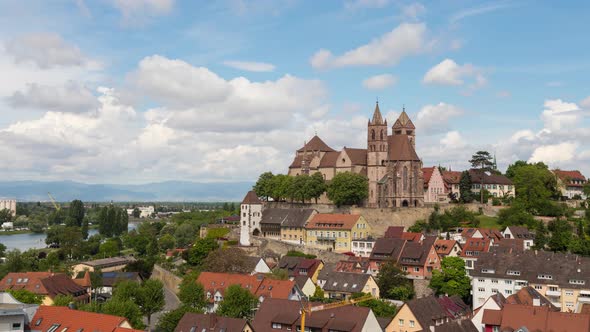 Zoom in time lapse video of Breisach, Germany