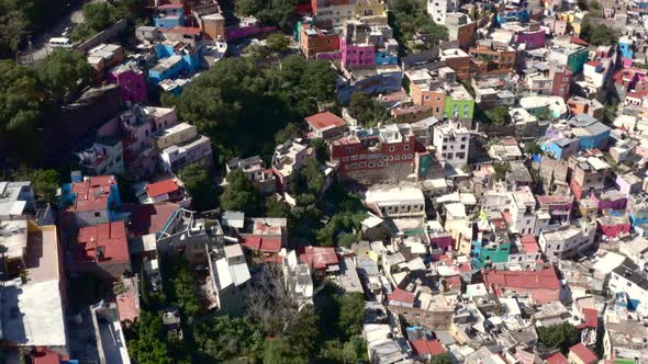 AERIAL: Guanajuato City, Mexico (Flying Over) alt