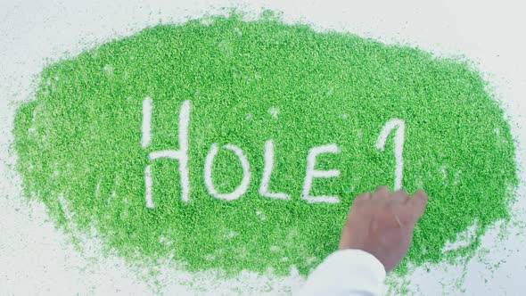 Green Hand Writing Hole 1