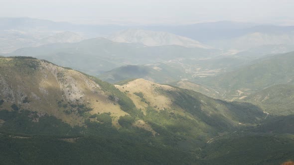 View from Midzor peak  4K 2160p 30fps UltraHD footage - Nature of Bulgarian side of Stara planina mo alt