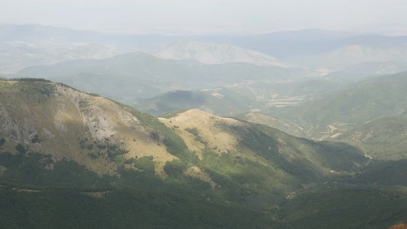 View from Midzor peak  4K 2160p 30fps UltraHD footage - Nature of Bulgarian side of Stara planina mo