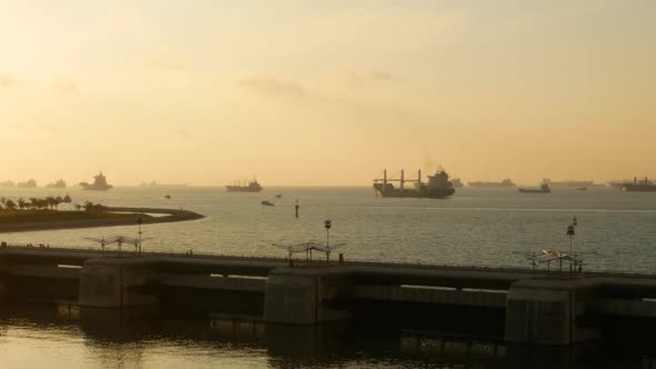 Dam At Sea Sunset alt