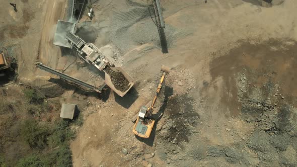 Heavy Excavator Working at Construction Site alt