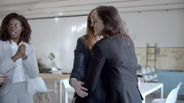 Content Businesswomen Celebrating Success alt