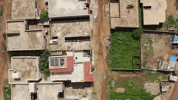 Africa Mali Buildings And Village Top View