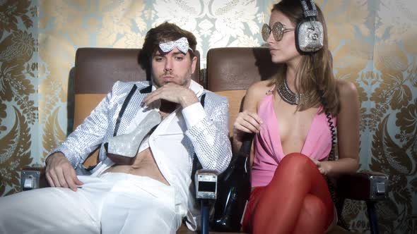 drunk party music hungover couple lovers sexy people relationship man woman alt