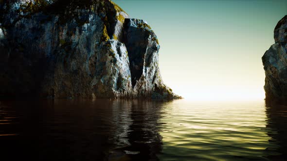 Rocky Cliff at Cold Sea Water alt