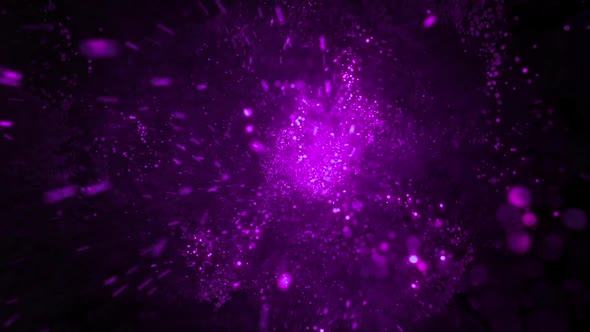 Moving Particles Purple