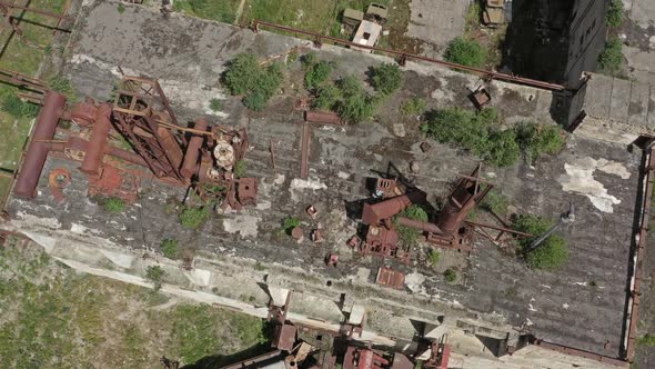 Aerial View of Old Abandoned Plant alt