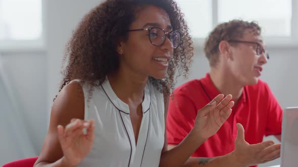 Multiethnic People Discussing Meeting Room alt