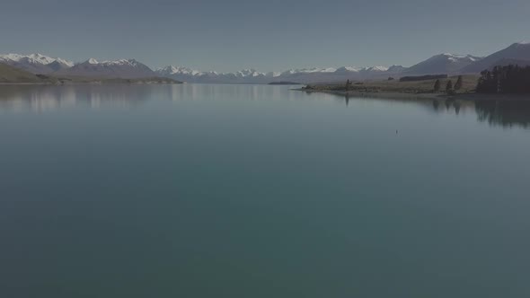 Blue Lake Pukaki panorama