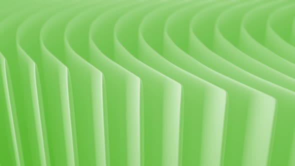Abstract 3d Paper Lines Green Background