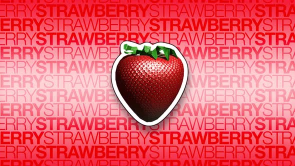 3D Strawberry Rotating Background