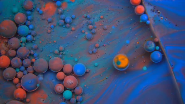 Colorful Mixture Of Paints Blending