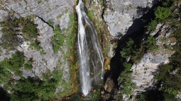 Shot of a Waterfall in Theti National Park in Albania
