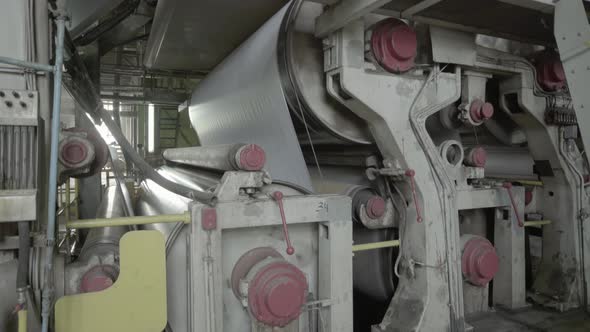 The Work of the Machine of the Paper Mill Factory . Kyiv. Ukraine alt