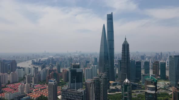 Aerial Shanghai City, Time Lapse alt