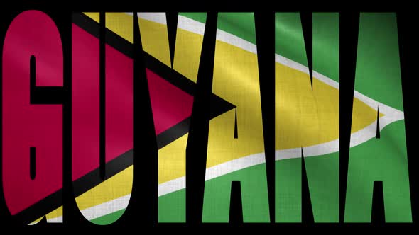 Guyana Flag Into Country Name alt