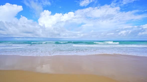 Tropical ocean at daytime in Phuket Thailand Beautiful sea in summer season alt