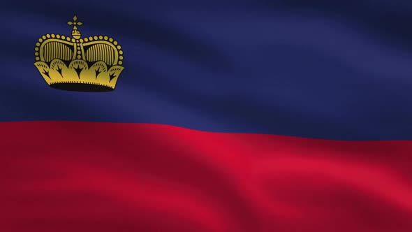 Liechtenstein Windy Flag Background 4K alt