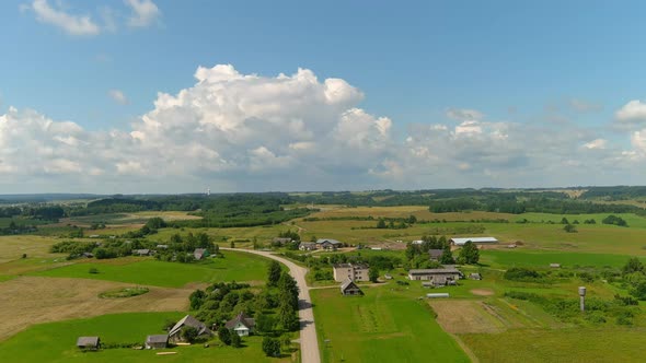 aerial drone view natural scenery at glastonbury tor. 4K stock video of rural in England. alt