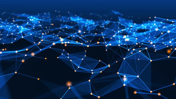 Blue polygonal abstract background Seamless loop video