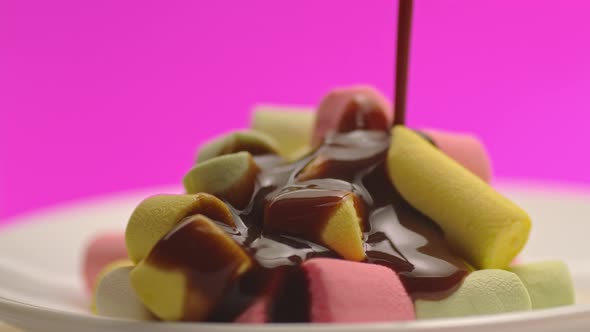 Pour Hot Chocolate on Bunch of Marshmalows alt