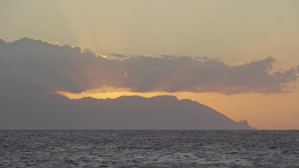 View of the Mountains in the Ocean in Teno Canary Islands