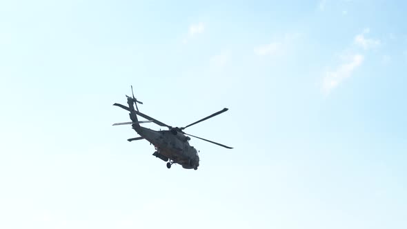 NATO Military Helicopter Off the Coast of Turkey Near the Greek Island of Lesvos alt