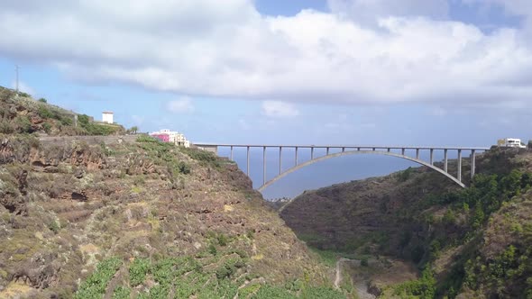 Flying Over the Ravine of the Barranco De Las Angustias Valley