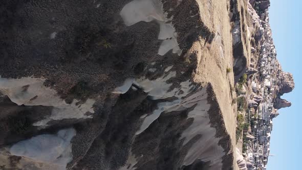 Vertical Video Cappadocia Landscape Aerial View alt