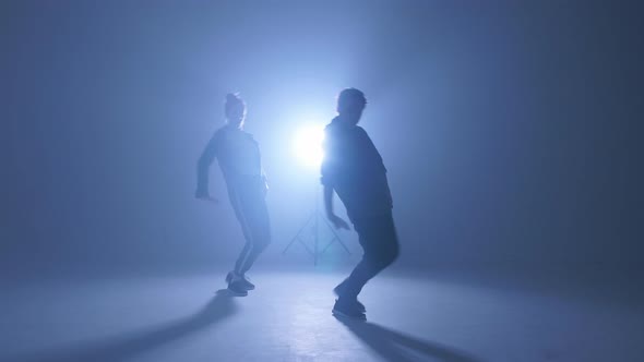 Group of Young Hip-hop Dancers Performing on the Stage alt