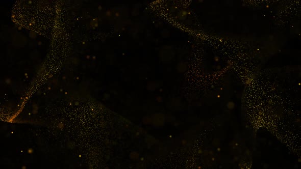 Gold Dynamic Particles Background Loop alt