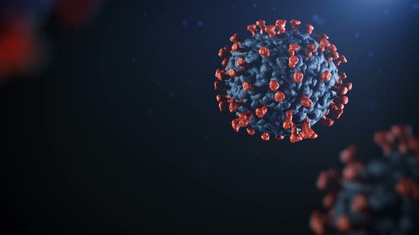 3D Render Microscope View of Coronavirus COVID19 alt